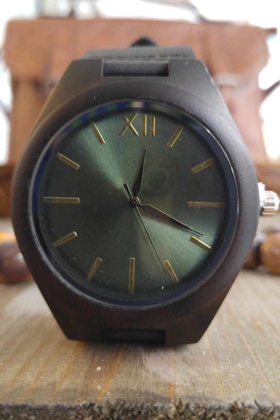 ξύλινο-ρολόι-πράσινο
