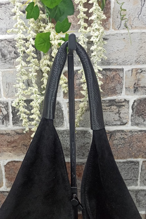 δερμάτινη-τσάντα-hobo-μαύρη