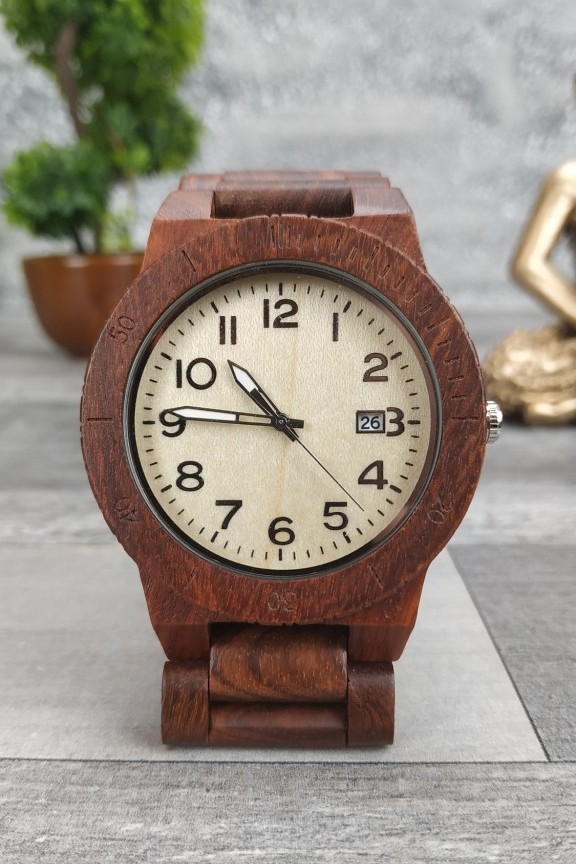 ξύλινο-ρολόι-κερασιά-μπρασελέ