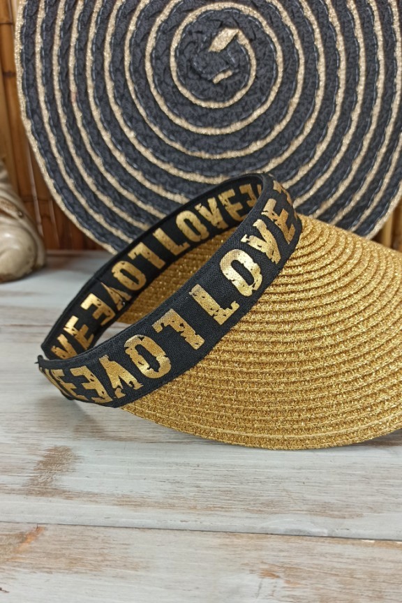 ψάθινο-καπέλο-visor-χρυσό