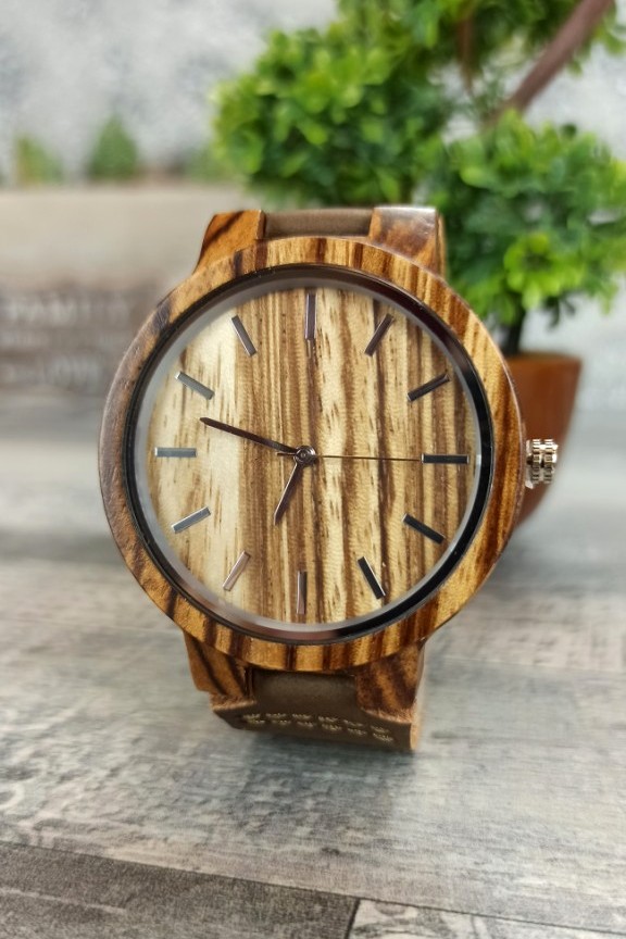 ξύλινο-ρολόι-φυσικό-καφέ