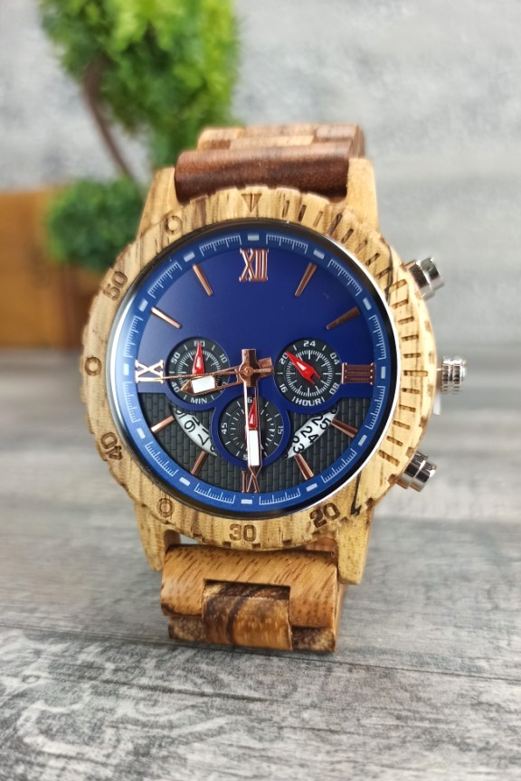 ξύλινο-ρολόι-χρονογράφος-μπλε-ζεμπράνο