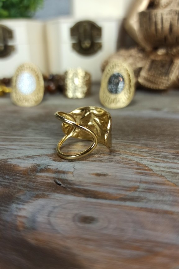 δαχτυλίδι-ατσάλι-σφυρήλατο-χρυσό
