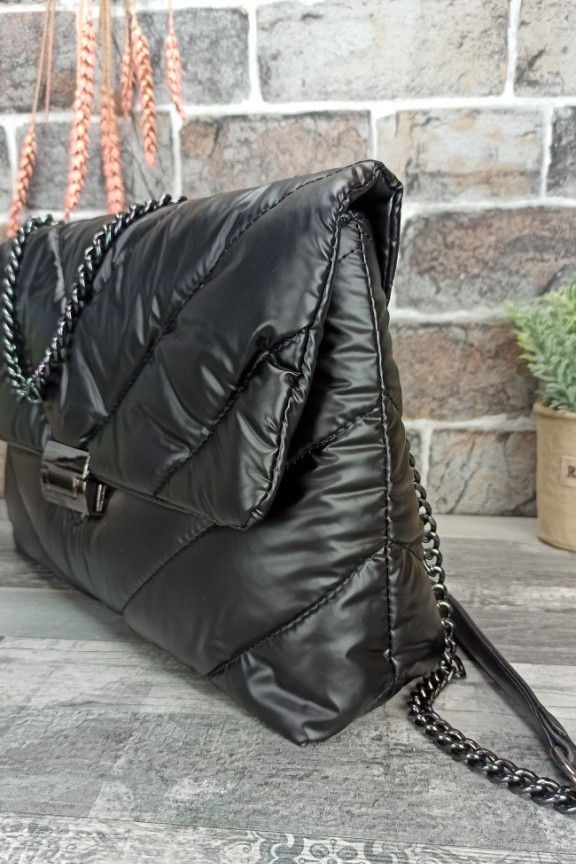 τσάντα-ώμου-puffer-μαύρη