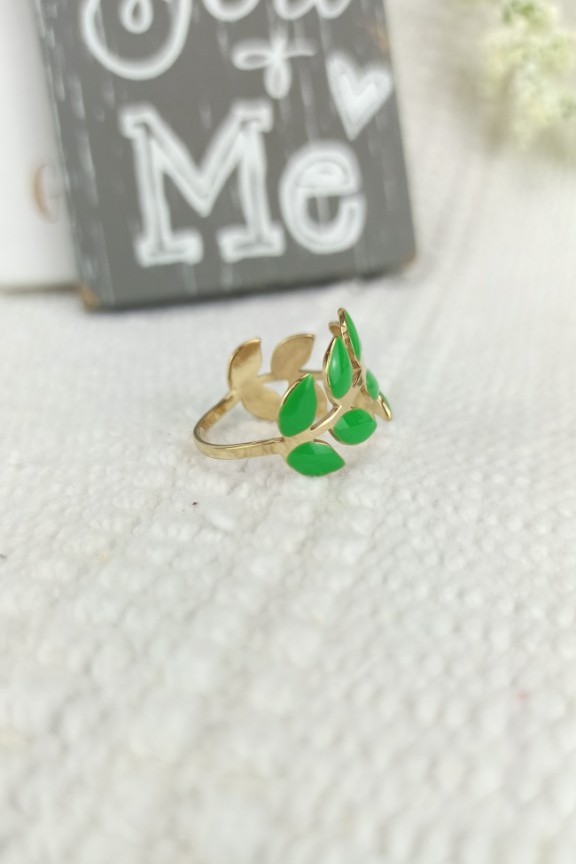 δαχτυλίδι-ατσάλινο-φύλλα-πράσινο