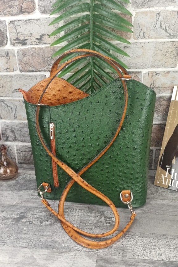 δερμάτινη-τσάντα-κροκό-πλάτης-ώμου-πράσινη