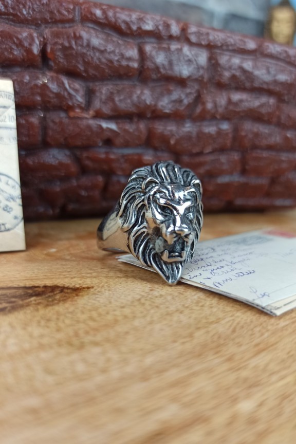 δαχτυλίδι-ανδρικό-λιοντάρι-ατσάλι