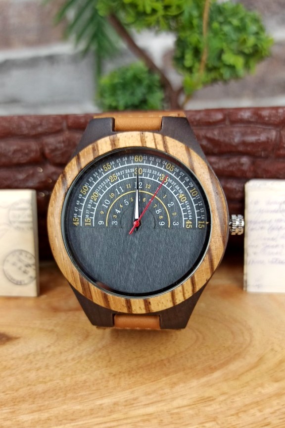 ξύλινο-ρολόι-μπεζ-λουράκι