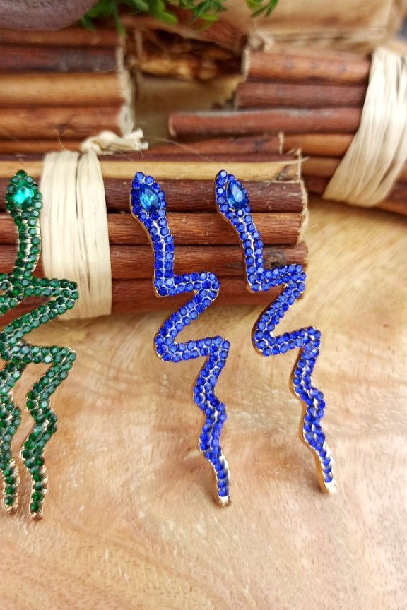 σκουλαρίκια-φίδια-ζιρκόν-μπλε