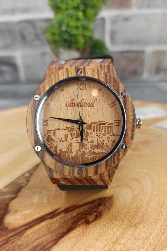 ξύλινο-ρολόι-μαύρο-λουράκι