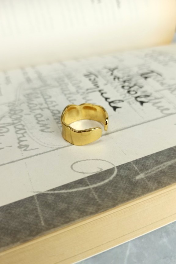 δαχτυλίδι-χειροποίητο-ατσάλι-χρυσό
