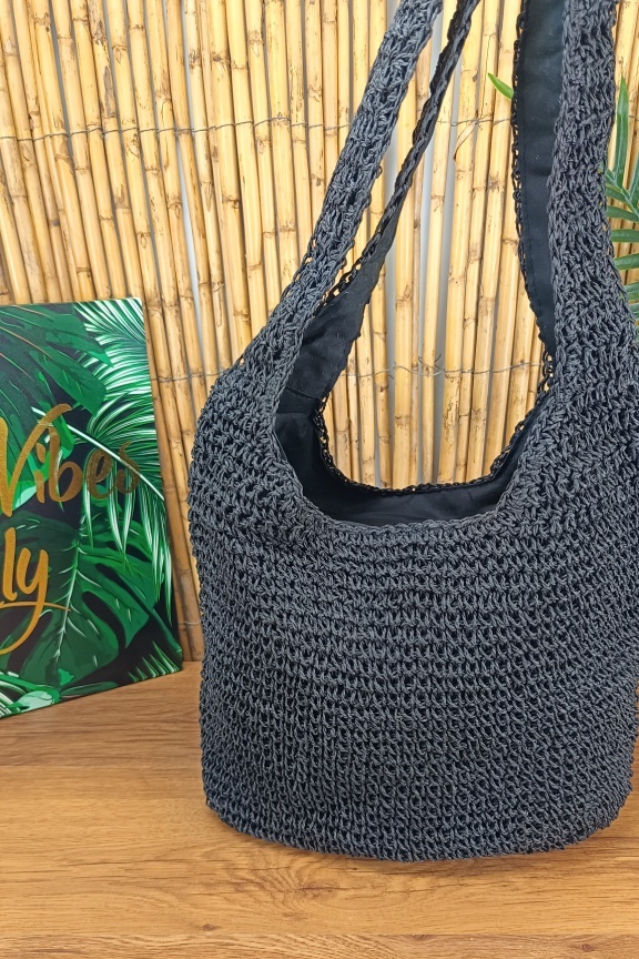 ψάθινη-τσάντα-hobo-μαύρη