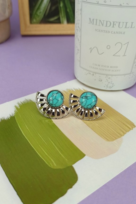 σκουλαρίκια-με-βεραμάν-πέτρα-κλιπ-ασημί