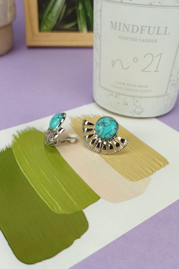 σκουλαρίκια-με-βεραμάν-πέτρα-κλιπ-ασημί