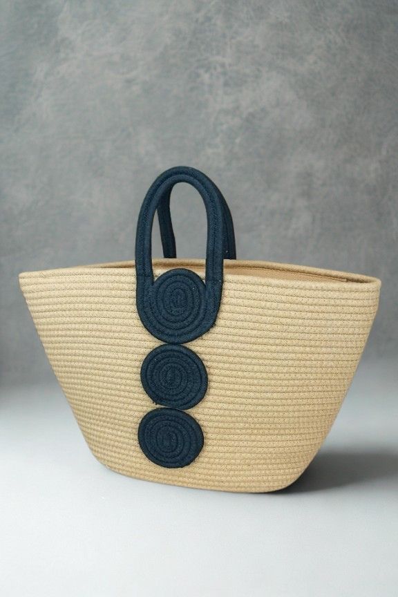 χειροποιήτη-πλεκτή-τσάντα-κύκλοι-μπεζ