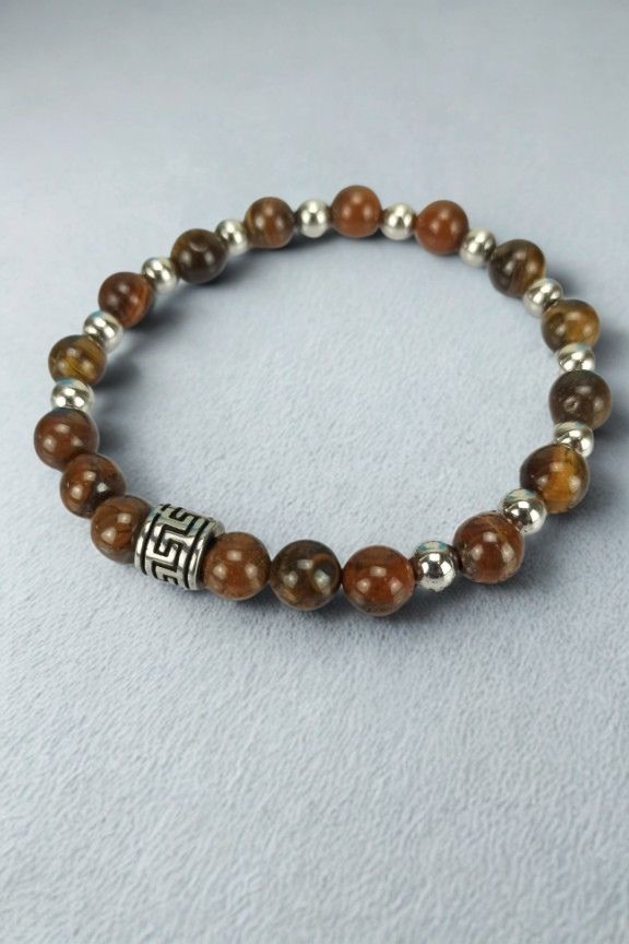 ανδρικό-βραχιολι-πέτρα-μάτι-του-τίγρη-μαιανδρος