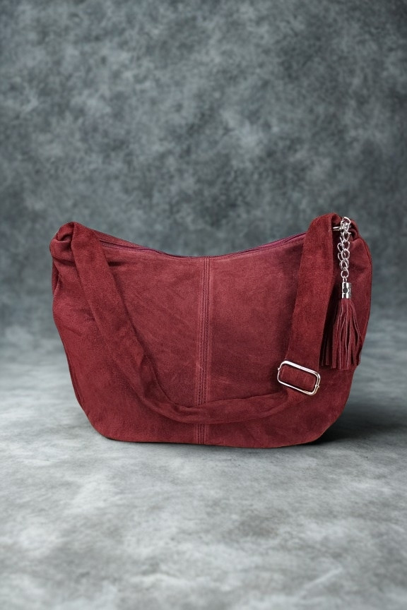 δερμάτινη-τσάντα-καστόρι-hobo-μπορντώ