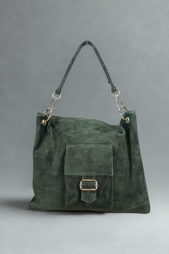 δερμάτινη-τσάντα-καστόρι-αγκράφα-λαδί