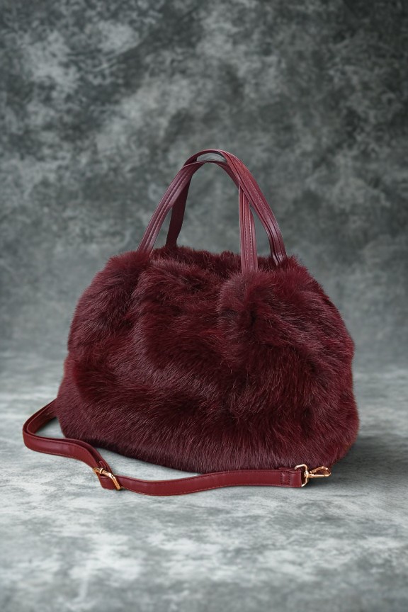 τσάντα-χιαστί-γούνα-μπορντώ