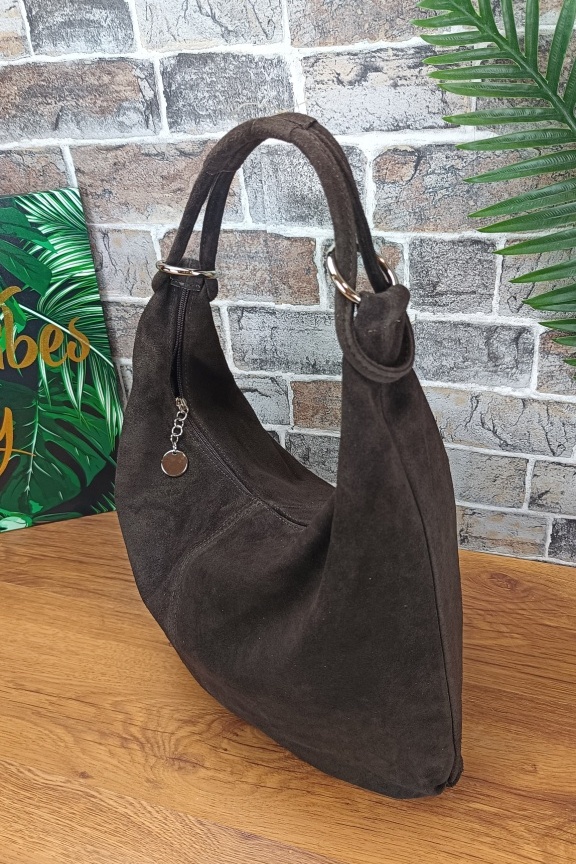 δερμάτινη-τσάντα-καστόρι-hobo-καφέ-σκούρο