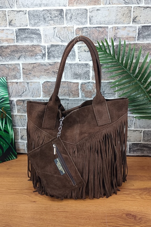 δερμάτινη-τσάντα-καστόρι-hobo-κρόσια-καφέ-σκούρο