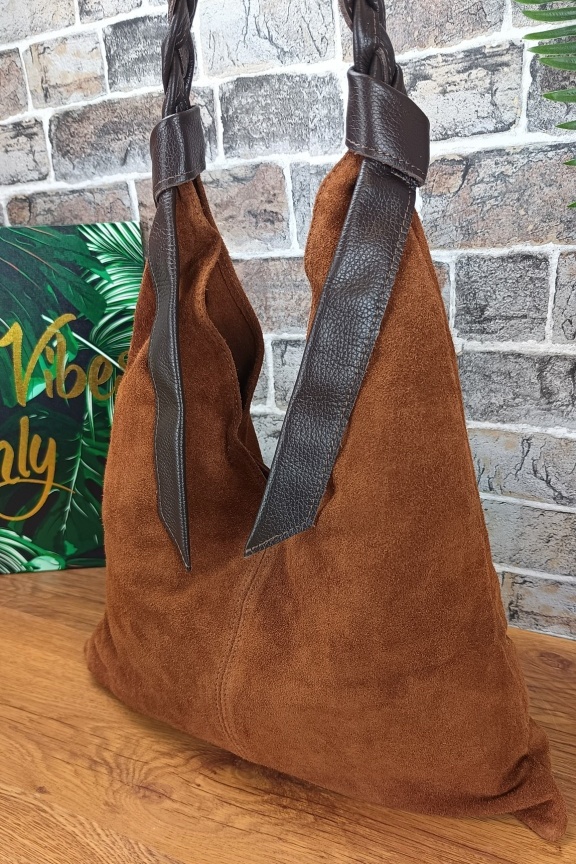 δερμάτινη-τσάντα-hobo-στριφτή-λαβή-καφέ