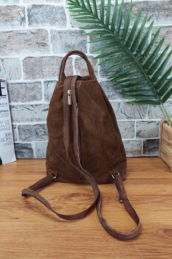 δερμάτινο-σακίδιο-καστόρι-καφέ