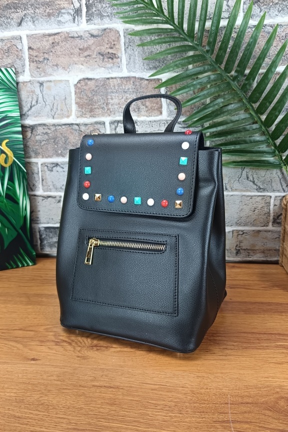 δερμάτινο-σακίδιο-πλάτης-τρουκς-μαύρο