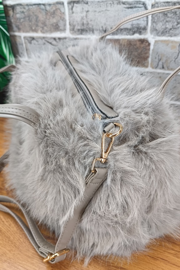 τσάντα-χιαστί-γούνα-γκρι