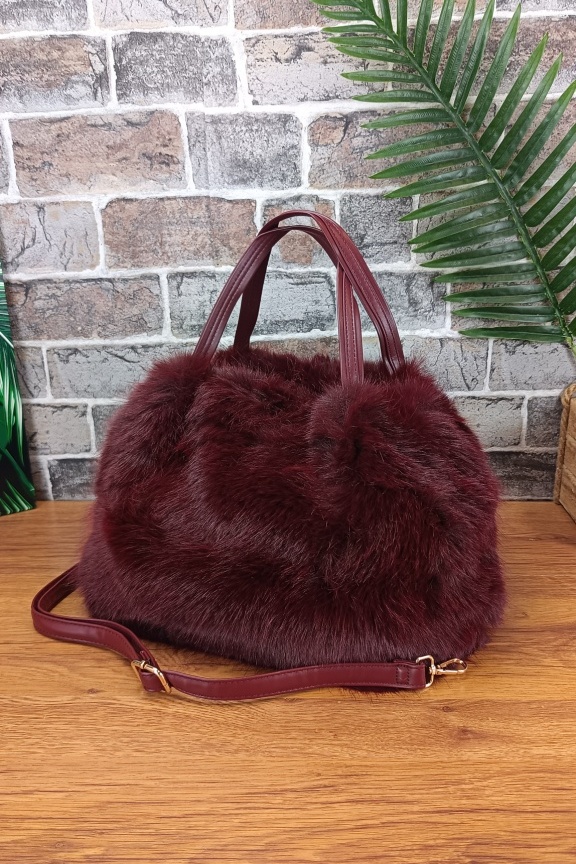 τσάντα-χιαστί-γούνα-μπορντώ
