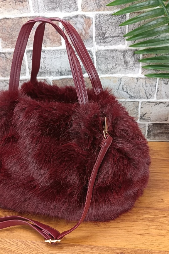 τσάντα-χιαστί-γούνα-μπορντώ