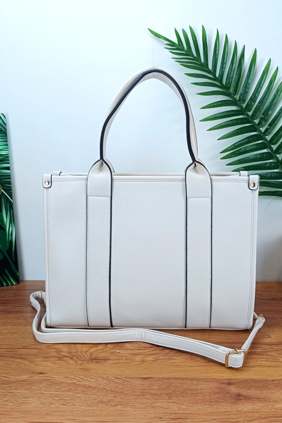 τσάντα-ώμου-δερματίνη-tote-εκρού