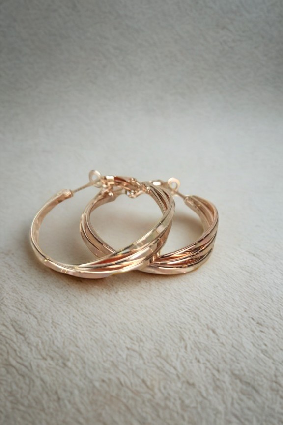 σκουλαρίκια-κρίκοι-τριπλοί-ροζ-χρυσό