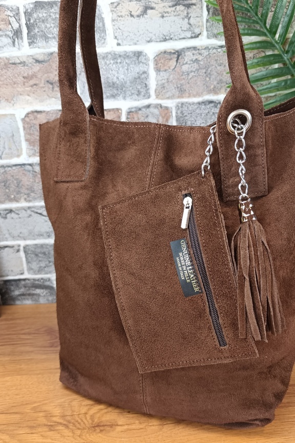 δερμάτινη-τσάντα-πορτοφολάκι-καστόρι-καφέ-σκούρο