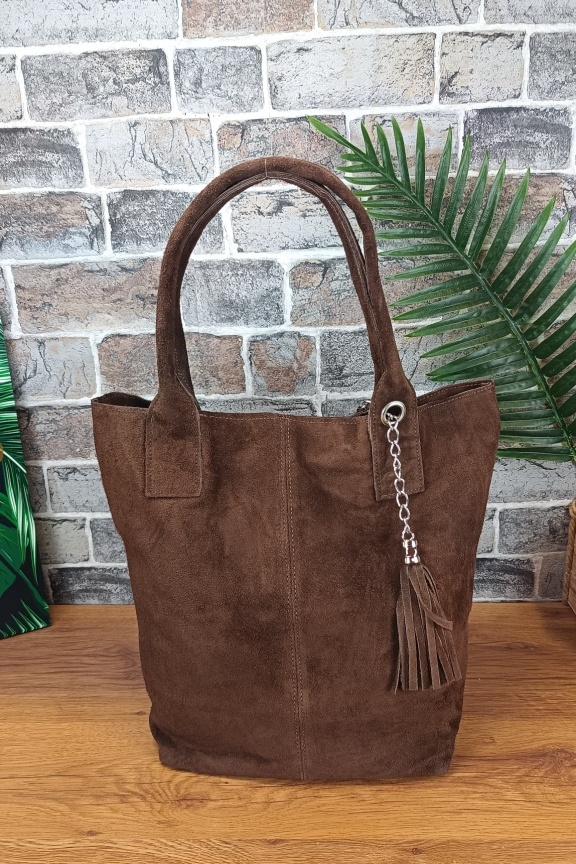 δερμάτινη-τσάντα-πορτοφολάκι-καστόρι-καφέ-σκούρο