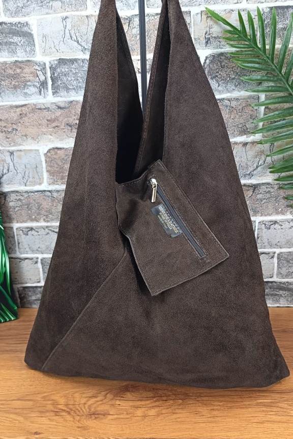 δερμάτινη-τσάντα-καστόρι-hobo-καφέ-σκούρο