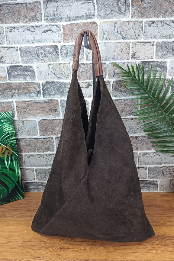 δερμάτινη-τσάντα-καστόρι-hobo-καφέ-σκούρο