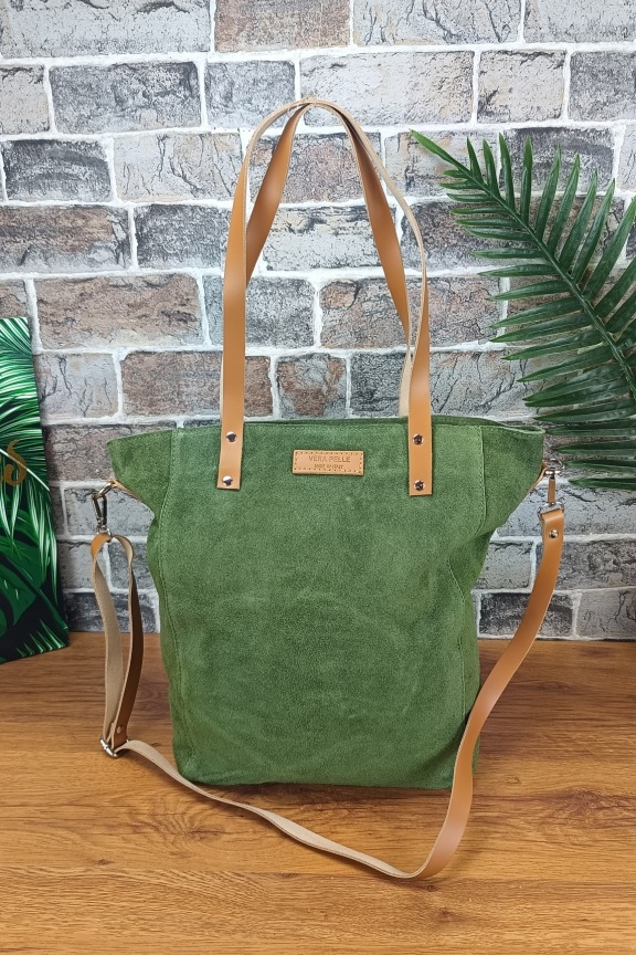 δερμάτινη-τσάντα-καστόρι-hobo-πράσινη