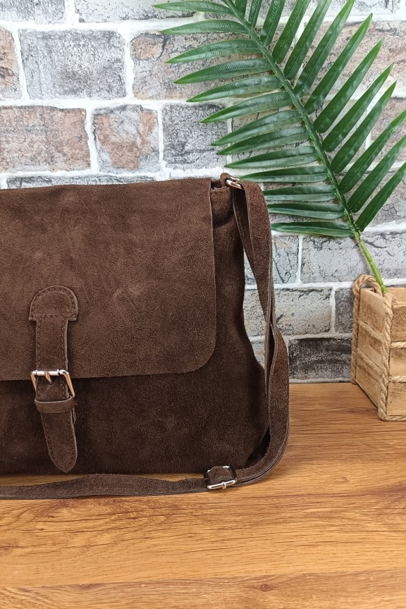 δερμάτινη-τσάντα-καστόρι-ταχυδρόμου-καφέ-σκούρο