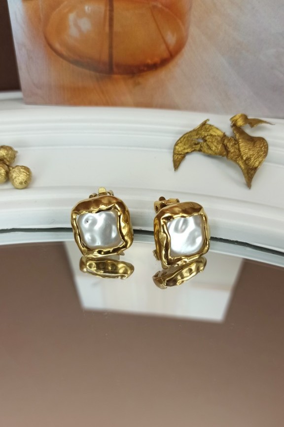 σκουλαρίκια-κλιπ-φίλντισι-χρυσά