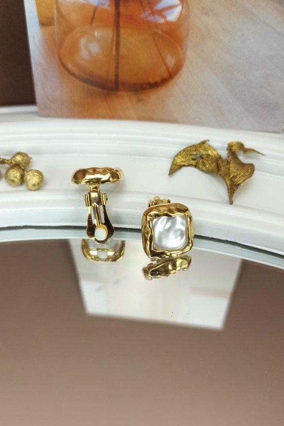 σκουλαρίκια-κλιπ-φίλντισι-χρυσά