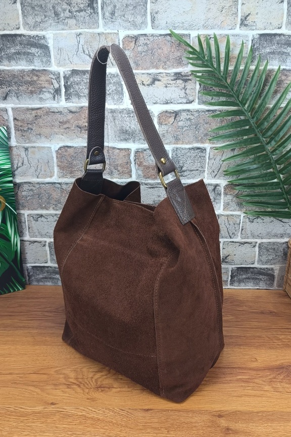 δερμάτινη-τσάντα-hobo-καστορι-καφε