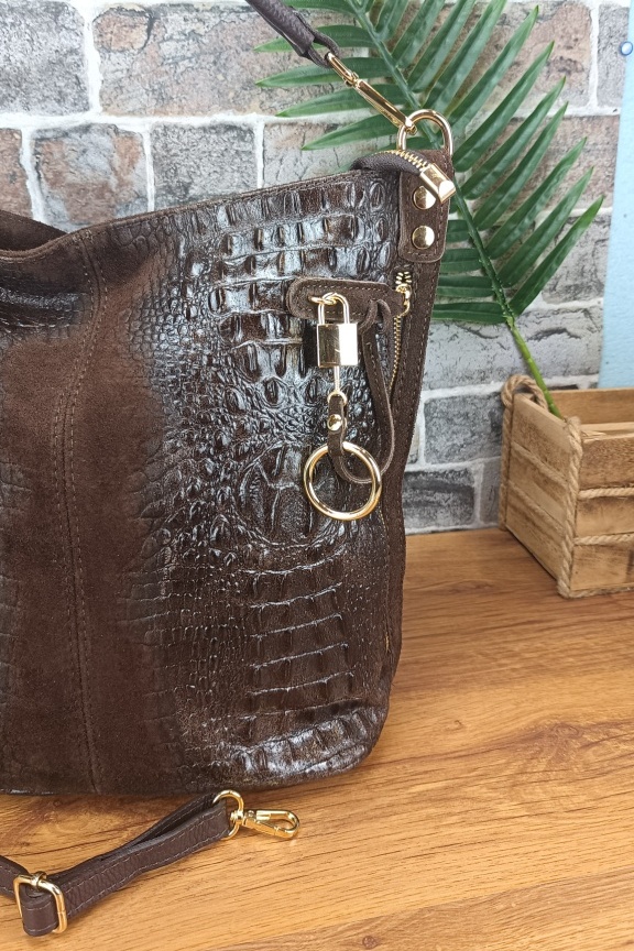 δερμάτινη-τσάντα-ώμου-μεγάλη-κροκο-καφέ-σκούρο