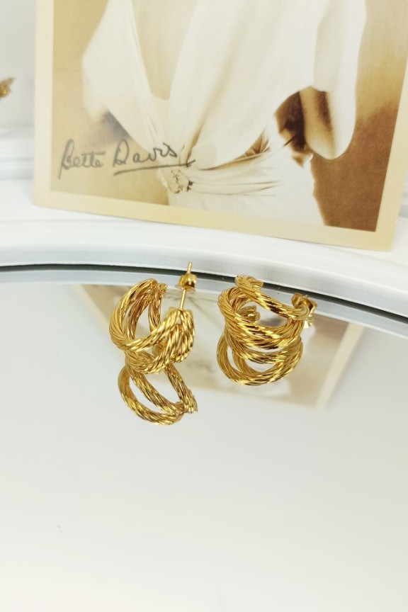 κρίκοι-τριπλοι-στριφτοί-χρυσοί-ατσάλι