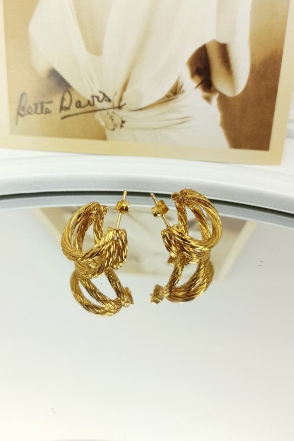 κρίκοι-τριπλοι-στριφτοί-χρυσοί-ατσάλι