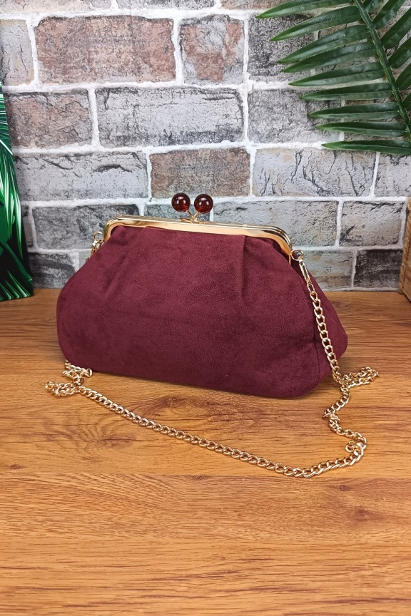 τσάντα-clutch-καστόρι-μπορντώ