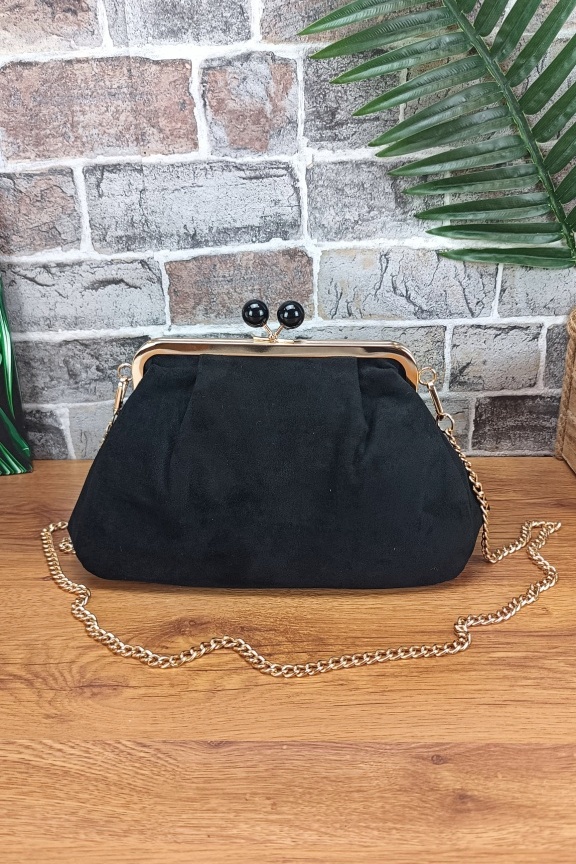τσάντα-clutch-καστόρι-μαύρη