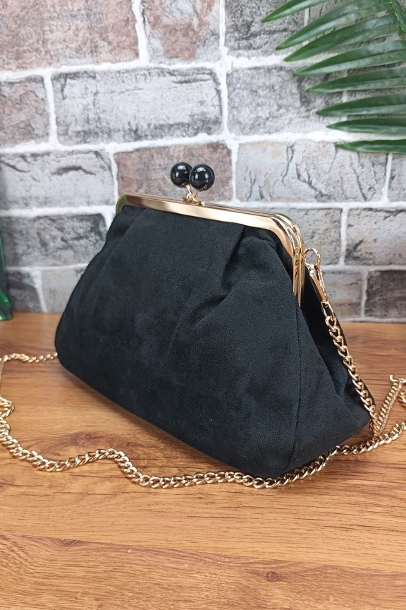 τσάντα-clutch-καστόρι-μαύρη