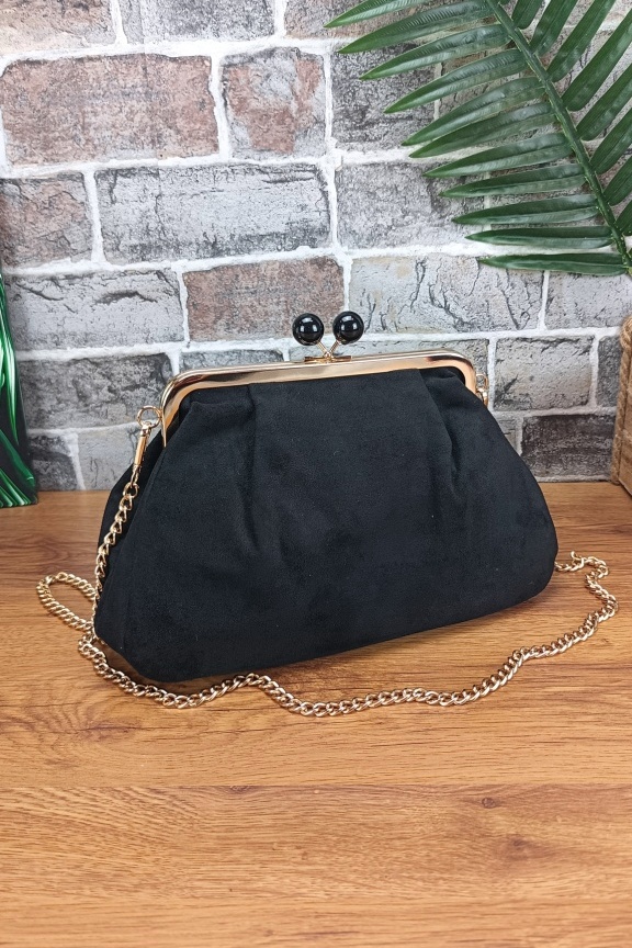 τσάντα-clutch-καστόρι-μαύρη