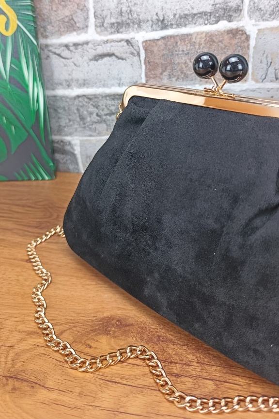 τσάντα-clutch-καστόρι-μαύρη